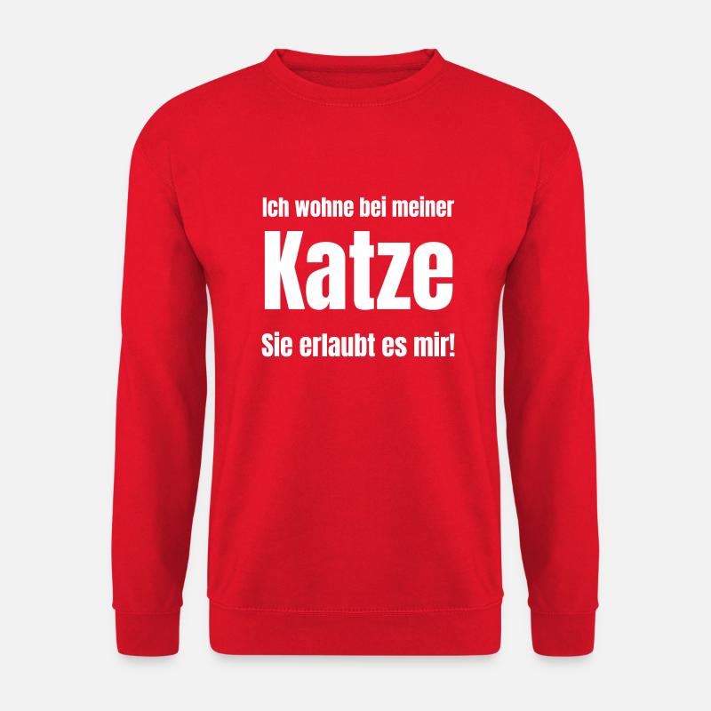 Cat as a roommate - Unisex Sweatshirt - red