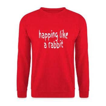 Hopping like a rabbit - Unisex Sweatshirt - red - Front - Alina (178cm) & Michal (187cm)