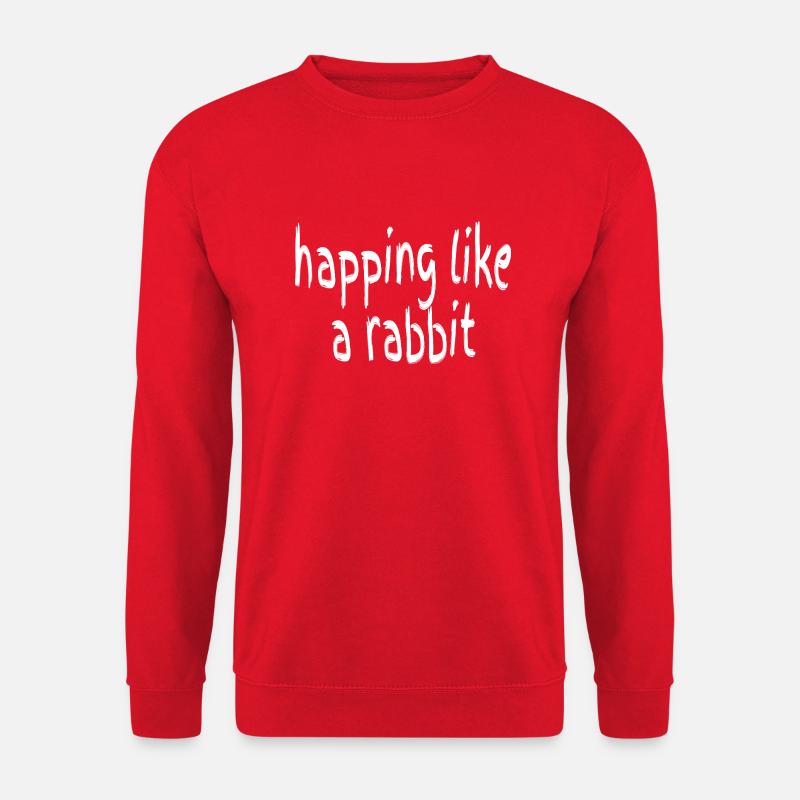 Hopping like a rabbit - Unisex Sweatshirt - red