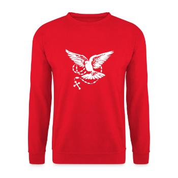 dove holy spirit - Unisex Sweatshirt - red - Front - Alina (178cm) & Michal (187cm)