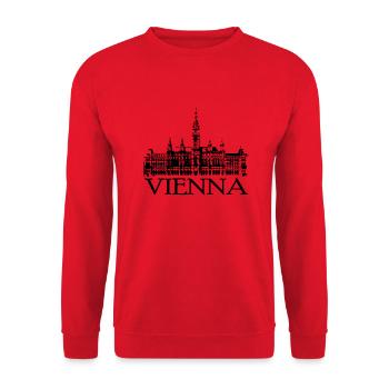 vienna - Unisex Sweatshirt - red - Front - Alina (178cm) & Michal (187cm)
