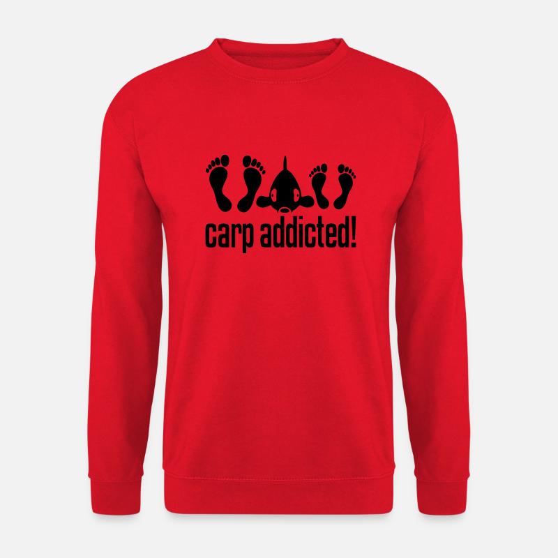 CARP ADDICTED! - Sweat-shirt Unisexe - rouge