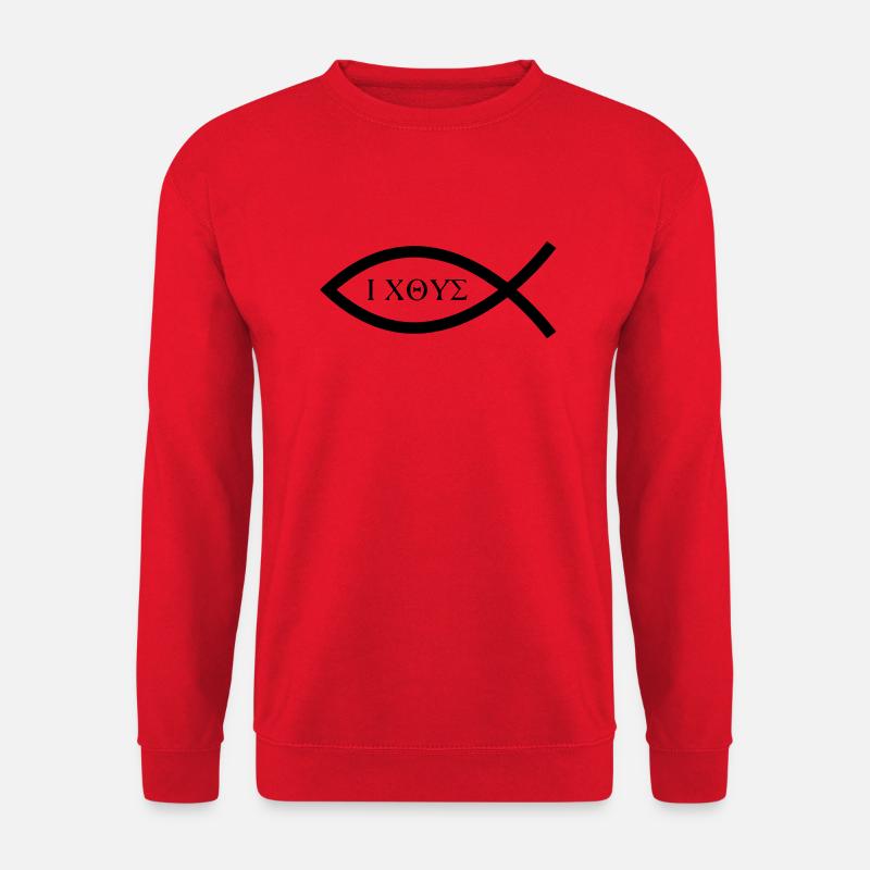 ichthyschristian_symbol - Unisex Pullover - Rot