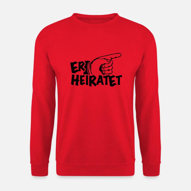 er_heiratet_f1 - Unisex Pullover - Rot