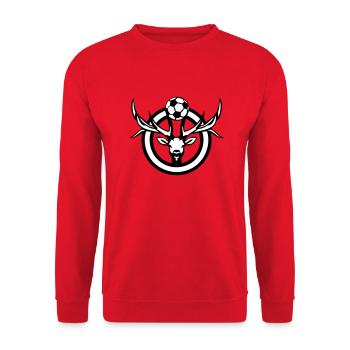 football cerf logo sport - Sweat-shirt Unisexe - rouge - Devant - Alina (178cm) & Michal (187cm)