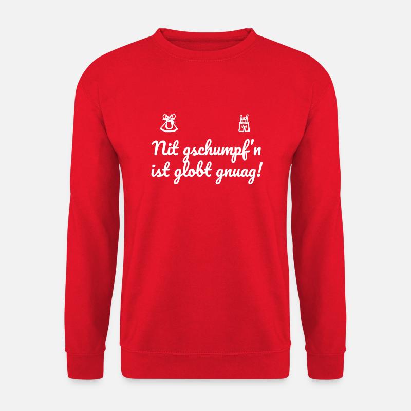 Lustige Bauernweisheit - Rauher Ton - Unisex Pullover - Rot