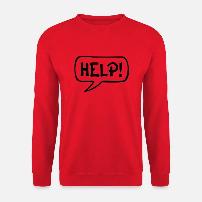 Comic Speech Bubble HELP - Unisex Sweatshirt - red