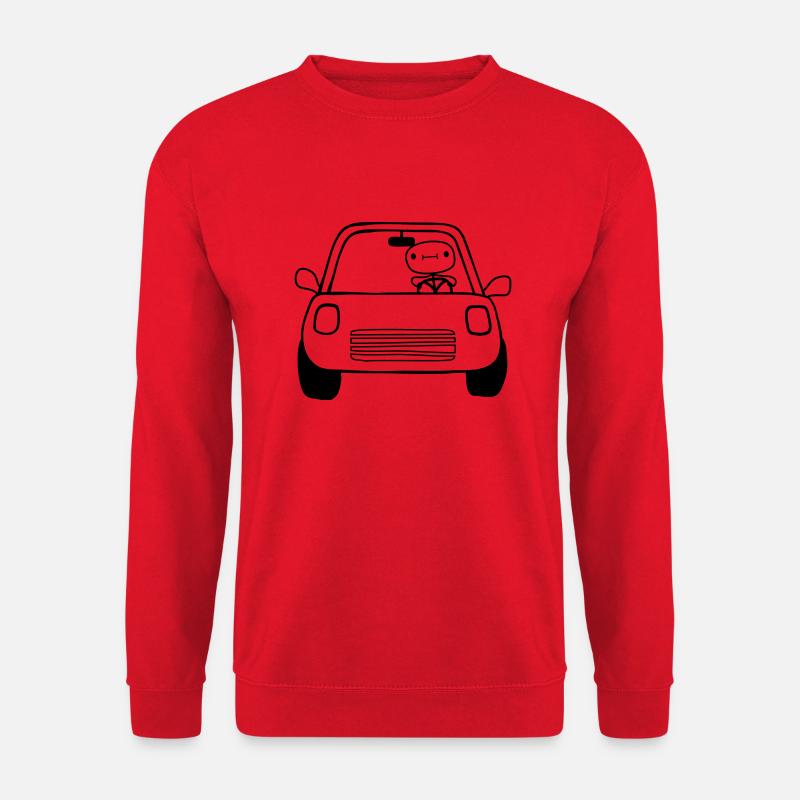 Bande dessinée Car Driver - Sweat-shirt Unisexe - rouge