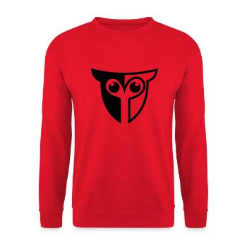 Owl owl - Unisex Sweatshirt - red - Front - Alina (178cm) & Michal (187cm)