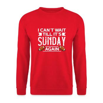 American Football Sonntag Game Day Footballspieler - Unisex Pullover - Rot - Vorne - Alina (178cm) & Michal (187cm)
