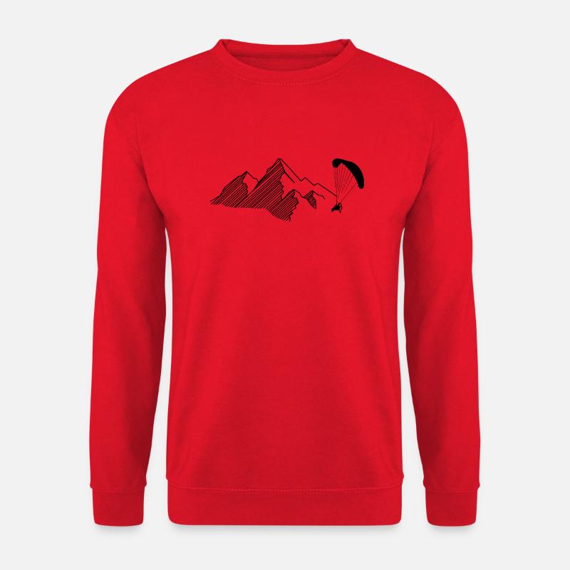 Mountain - Paragliding - (7) - Unisex Sweatshirt - red