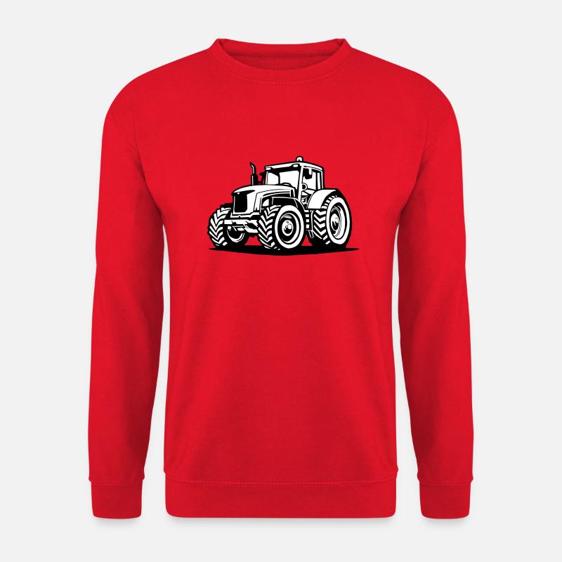 Tractor Drawing - Unisex Sweatshirt - red