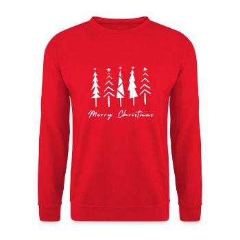 Christmas Tree - Unisex Sweatshirt - red - Front - Alina (178cm) & Michal (187cm)