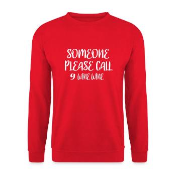 9 wine wine funny quote - Unisex Sweatshirt - red - Front - Alina (178cm) & Michal (187cm)