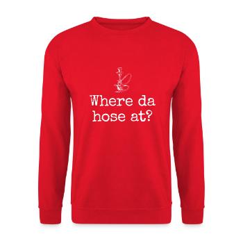 Look narguilé amusant pour les fans - Sweat-shirt Unisexe - rouge - Devant - Alina (178cm) & Michal (187cm)