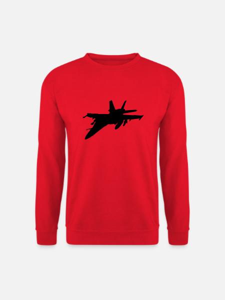 fighter aircraft fighter - Unisex Sweatshirt - red