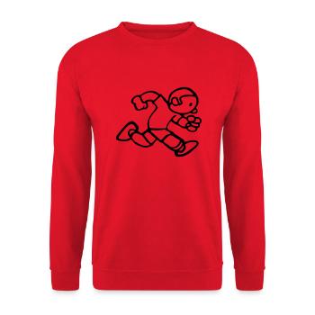 drawing running jogging run funny vintage - Unisex Sweatshirt - red - Front - Alina (178cm) & Michal (187cm)