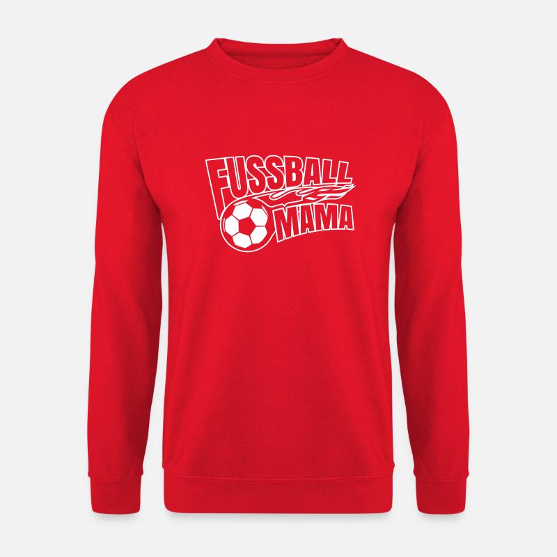 Fußball Mama Shirt Fußballfan Mutti Geschenk - Unisex Pullover - Rot