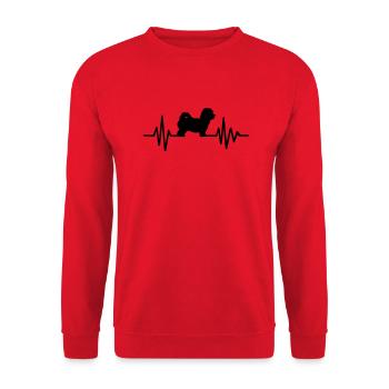Maltipoo - Unisex Pullover - Rot - Vorne - Alina (178cm) & Michal (187cm)