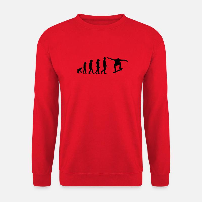 Evolution du skateboard - Sweat-shirt Unisexe - rouge