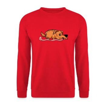 Lustige Hunde 10 - Unisex Pullover - Rot - Vorne - Alina (178cm) & Michal (187cm)