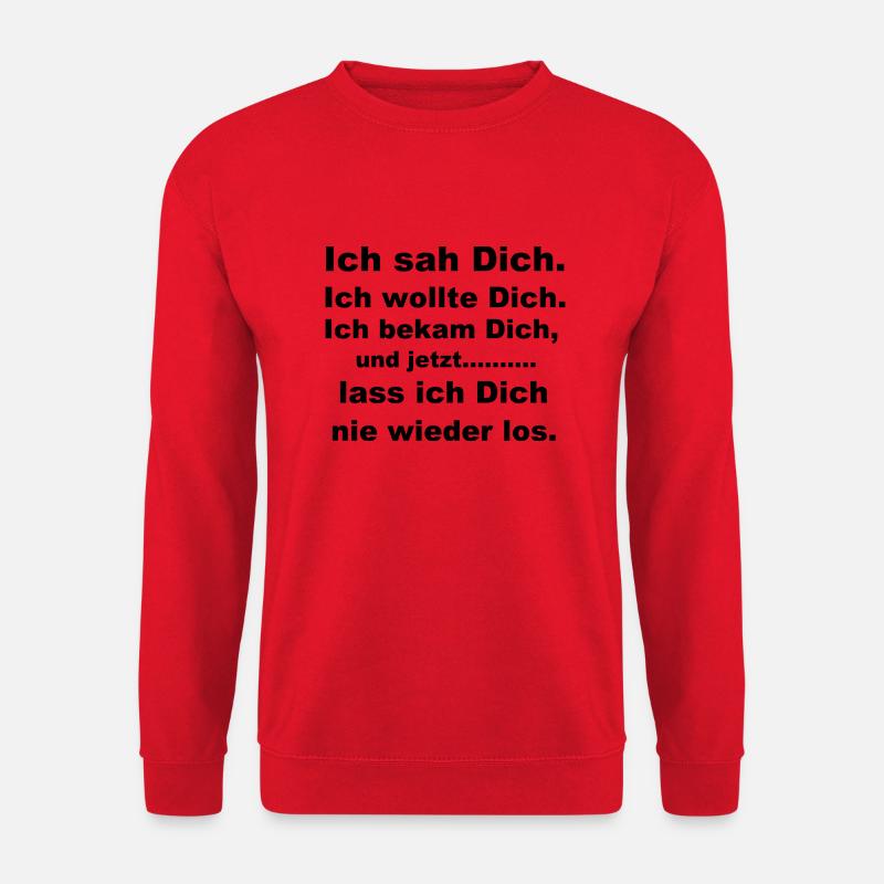 Ich sah dich - Unisex Pullover - Rot