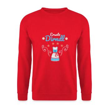 Dirndl Ersatz - Unisex Pullover - Rot - Vorne - Alina (178cm) & Michal (187cm)
