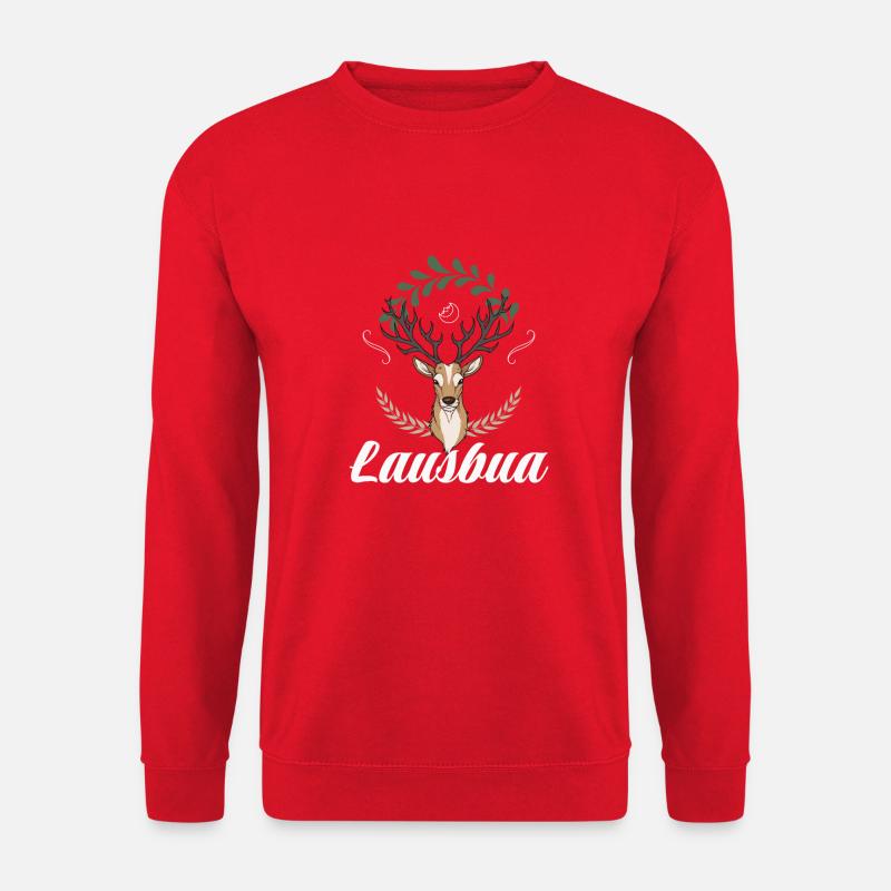 Lausbua Hirsch Lederhosen - Unisex Pullover - Rot