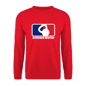 Kettlebell Warrior T-Shirt Design - Unisex Pullover - Rot - Vorne - Alina (178cm) & Michal (187cm)