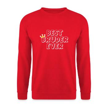Best Brother Ever 1 - Unisex Sweatshirt - red - Front - Alina (178cm) & Michal (187cm)