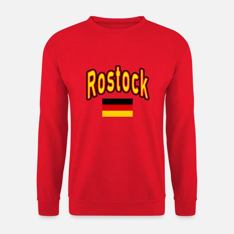 Rostock deutschland flagge - Unisex Pullover - Rot