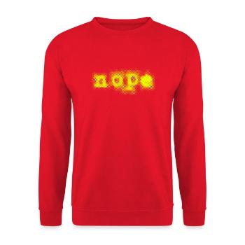 NOPE - sei kein ja-Sager! - Unisex Pullover - Rot - Vorne - Alina (178cm) & Michal (187cm)