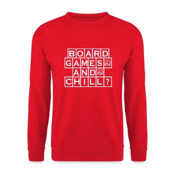 boardgame chess backgammon game night - Unisex Pullover - Rot - Vorne - Alina (178cm) & Michal (187cm)