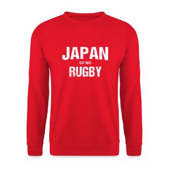 Fédération japonaise de rugby à XV - Sweat-shirt Unisexe - rouge - Devant - Alina (178cm) & Michal (187cm)