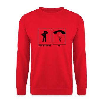 Votre ami - moi - Activité de parapente re - Sweat-shirt Unisexe - rouge - Devant - Alina (178cm) & Michal (187cm)