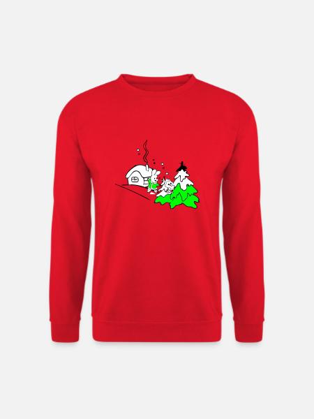 Hiver - Sweat-shirt Unisexe - rouge