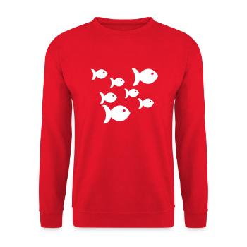 Pisces - Unisex Sweatshirt - red - Front - Alina (178cm) & Michal (187cm)