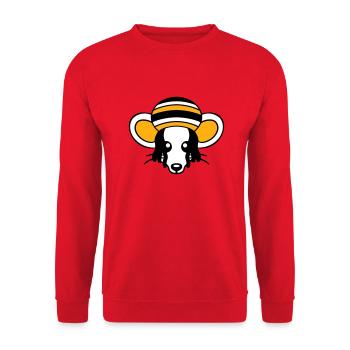 Souris Raggae Jamaica Chapeau Rasta Lure Chill Hat - Sweat-shirt Unisexe - rouge - Devant - Alina (178cm) & Michal (187cm)