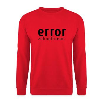 error-zehnelfneun - Unisex Pullover - Rot - Vorne - Alina (178cm) & Michal (187cm)