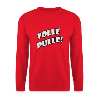 Volle Pulle! - Unisex Pullover - Rot - Vorne - Alina (178cm) & Michal (187cm)