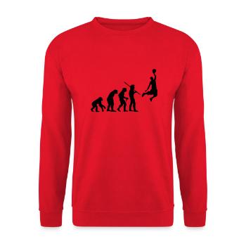 Evolution Basketball - Unisex Sweatshirt - red - Front - Alina (178cm) & Michal (187cm)