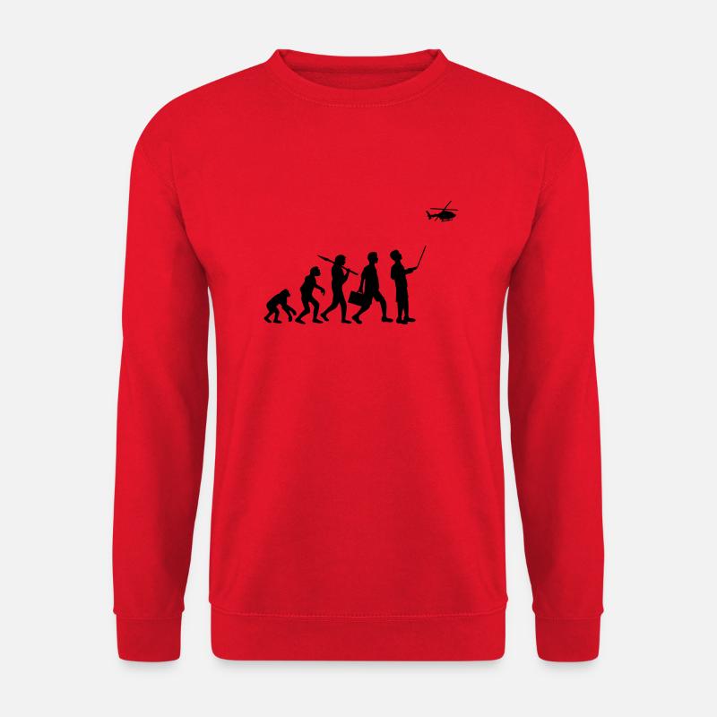 Evolution remote controlled model helicopter - Unisex Sweatshirt - red