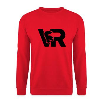 VR Virtual Reality - Unisex Sweatshirt - red - Front - Alina (178cm) & Michal (187cm)