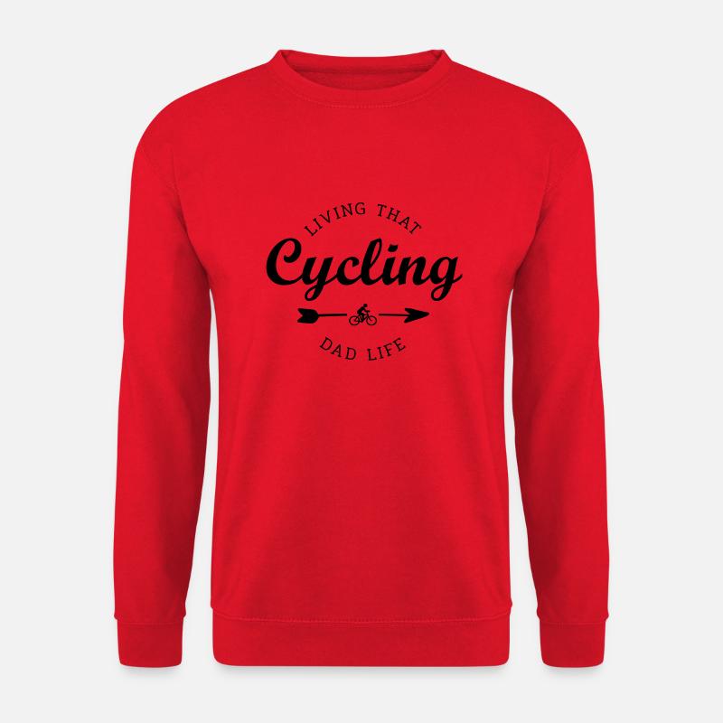 cycling dad life - Unisex Pullover - Rot