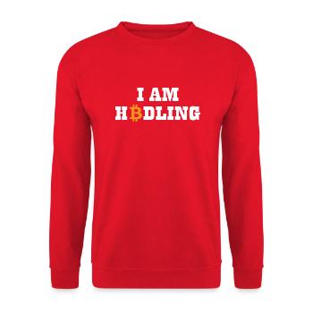 Bitcoin Trading Crypto Stocks - Sweat-shirt Unisexe - rouge - Devant - Alina (178cm) & Michal (187cm)