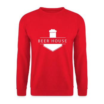 Bier Wein Whiskey Schnaps Alkohol - Unisex Pullover - Rot - Vorne - Alina (178cm) & Michal (187cm)