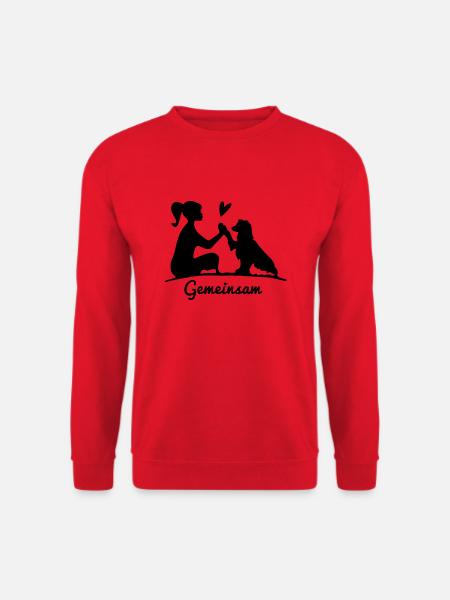 Mein Hund und ich - Gemeinsam - Unisex Pullover - Rot