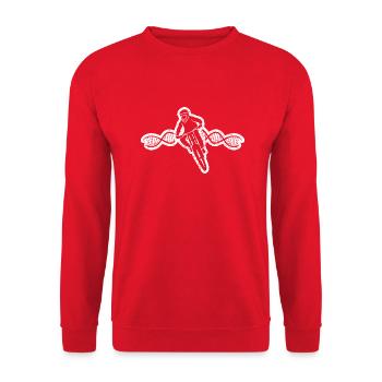 Cycling Cycling Cyclists Cyclists Cycling - Unisex Sweatshirt - red - Front - Alina (178cm) & Michal (187cm)