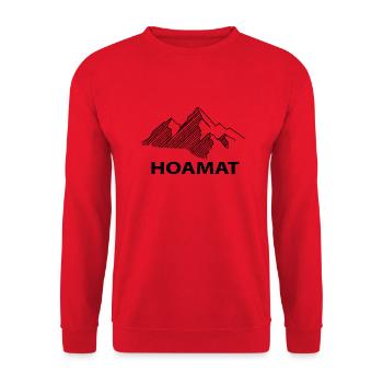 Hoamat - (4) - Unisex Pullover - Rot - Vorne - Alina (178cm) & Michal (187cm)