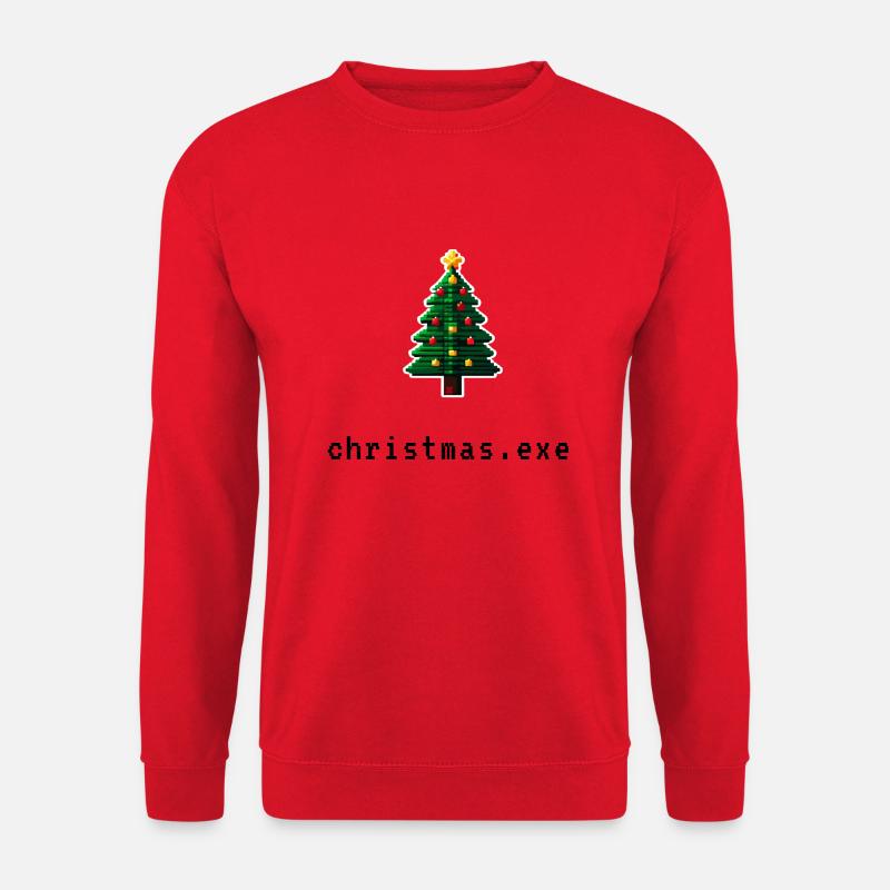 Pixel Christmas - Unisex Pullover - Rot